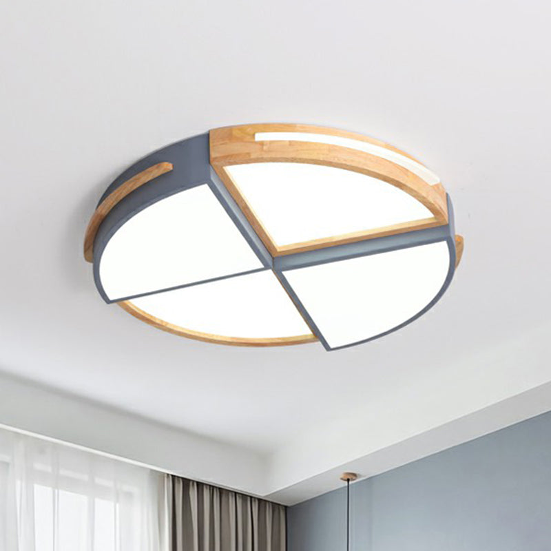 Acrilico Splicing Round Flush Light Macaron LED Flush Soffitto Light Fixture per Bedroom