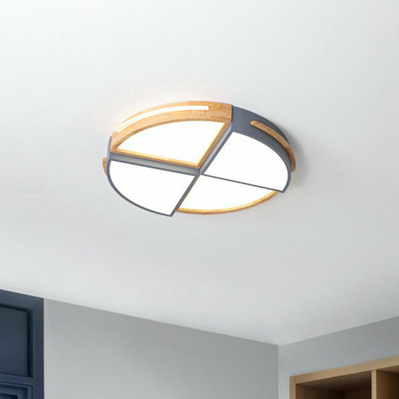 Acrilico Splicing Round Flush Light Macaron LED Flush Soffitto Light Fixture per Bedroom