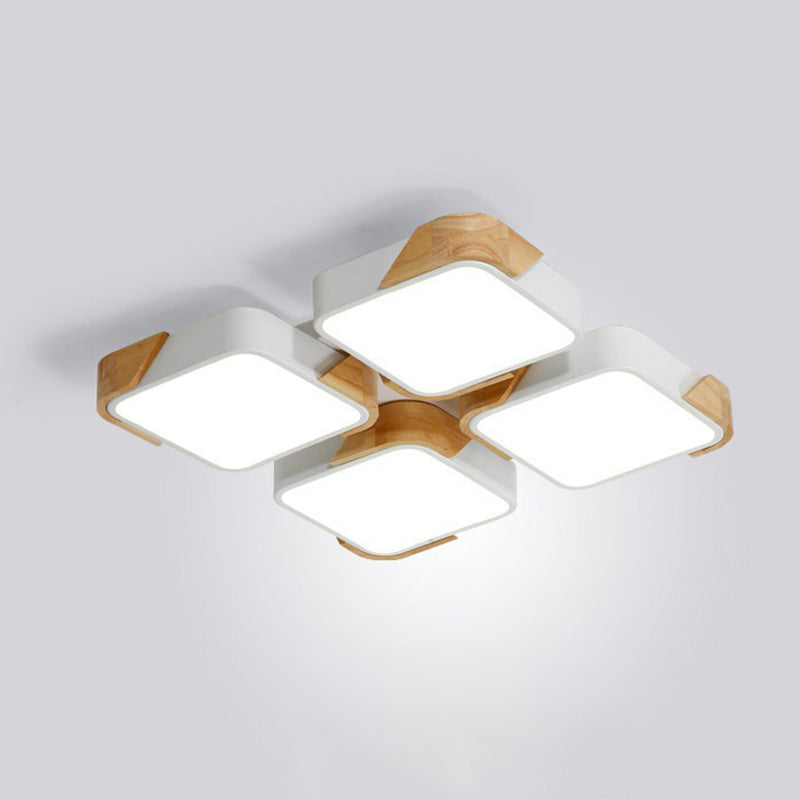 Rectángulo de empalme nórdico de vaciado de luz de techo de techo de luz de techo LED de iluminación de montaje de LED