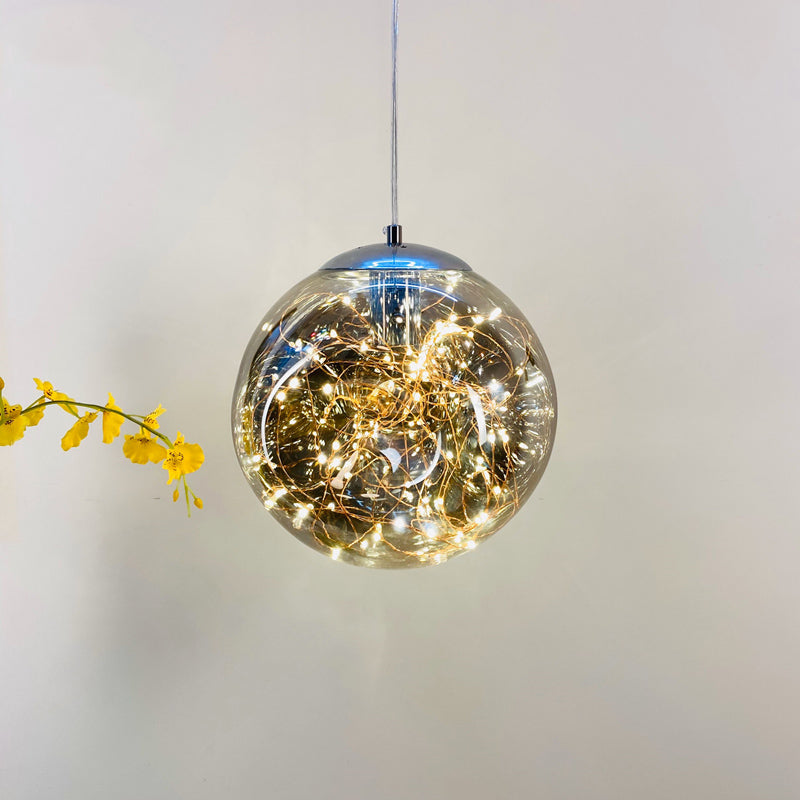 Suspension du pendentif à LED géométrique Suspension Lumière Simplicité en verre transparent Boucaire étoilé