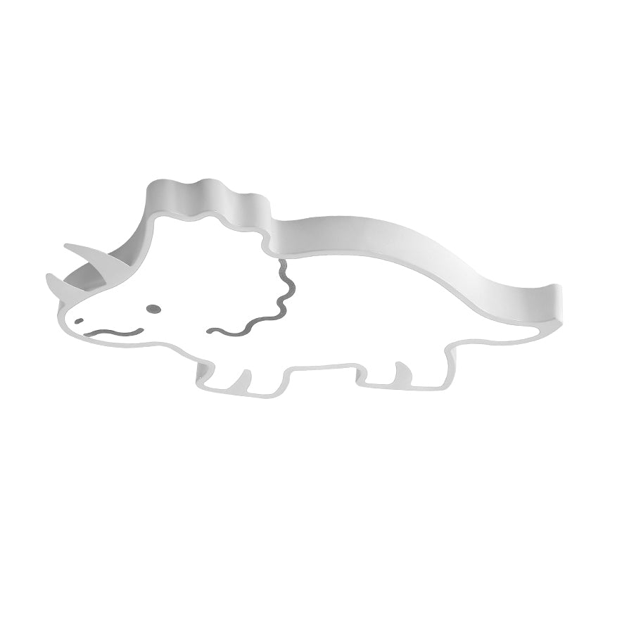 Yellow/White Dinosaur Design Flushmount Lighting Kids LED Acrylic Flush Pendant Light for Children Room, Warm/White Light