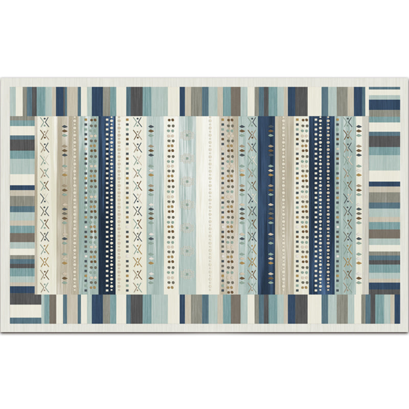 Vintage-Digitaldruck-geometrischer Teppich, mehrfarbiger Boho-Chic-Teppich, Synthetik, schmutzabweisend, rutschfest, haustierfreundlicher Teppich für Zuhause