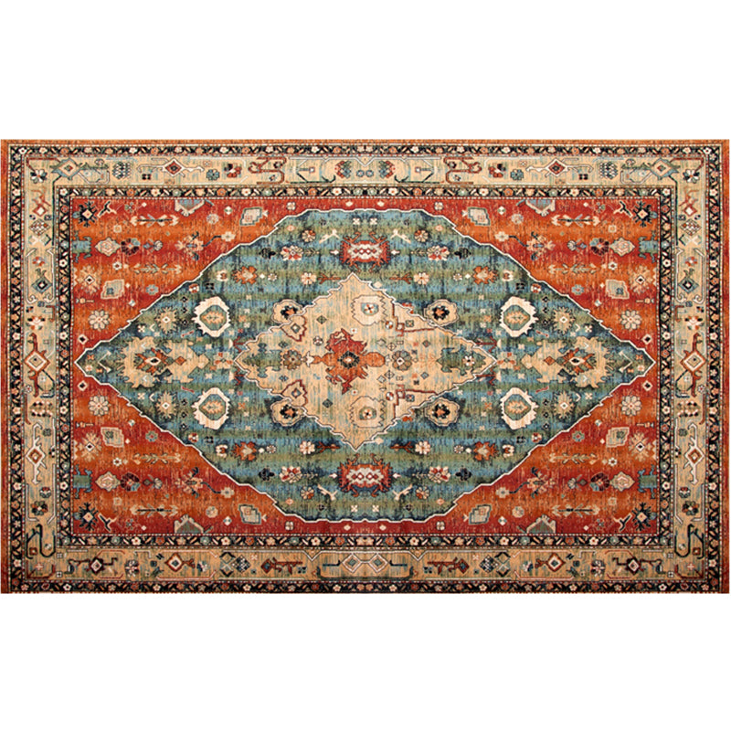 Vintage-Digitaldruck-geometrischer Teppich, mehrfarbiger Boho-Chic-Teppich, Synthetik, schmutzabweisend, rutschfest, haustierfreundlicher Teppich für Zuhause