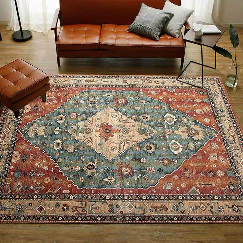 Mode boho chic tapijt multi-color rhombus print tapijt machine wasbaar huisdiervriendelijke antislip achterste tapijt voor huis