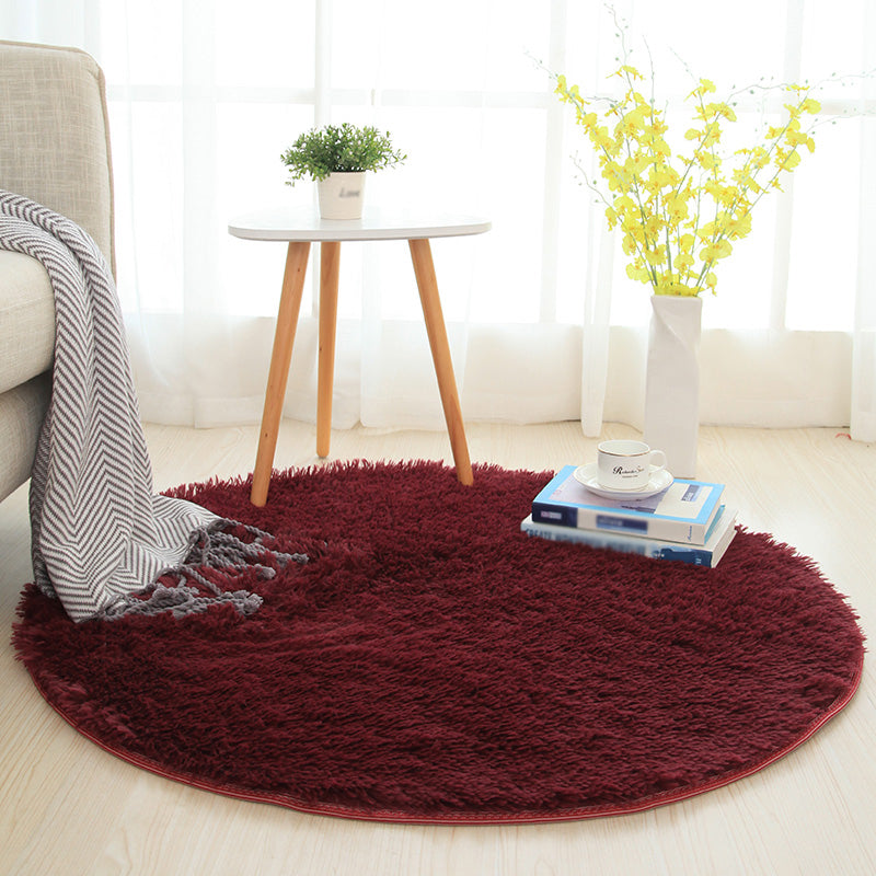 Natural Simple Rug Multi-Color Plain Rug Easy Care Machine Wash Area Carpet for Bedroom