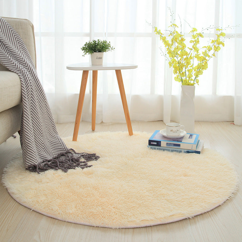 Natural Simple Rug Multi-Color Plain Rug Easy Care Machine Wash Area Carpet for Bedroom