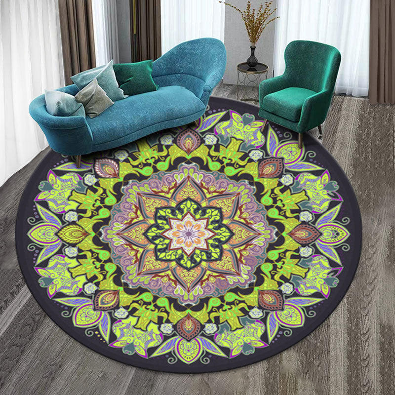 Classy Multicolor Tribal Print Rug Synthetics Bohemian Carpet Non-Slip Pet Friendly Washable Area Rug for Home Deco