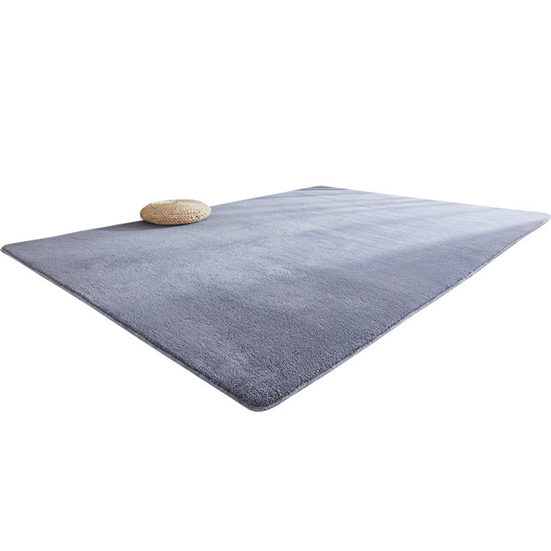 Minimalism Living Room Area Rug Multi-Colored Plain Rug Polyester Non-Slip Backing Machine Washable Stain Resistant Carpet
