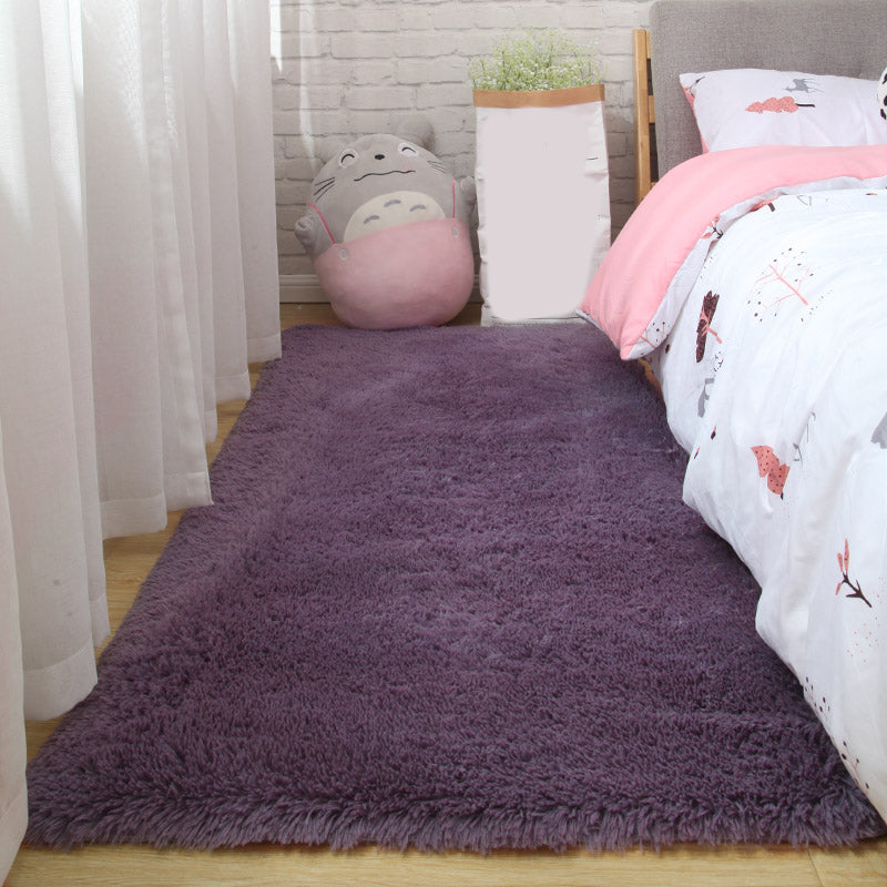 Nordic Plain Teppich Mehrfarbig Faux Fleece Teppich Haustierfreundlich