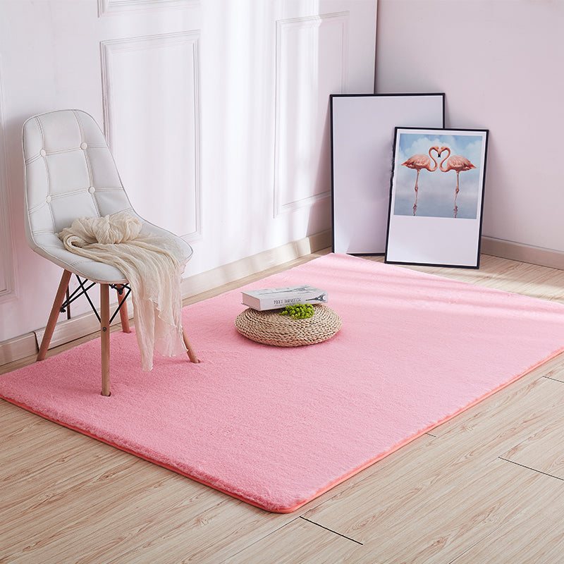 Multi-Color Plain Rug Plüsch Nordisch Teppich waschbar