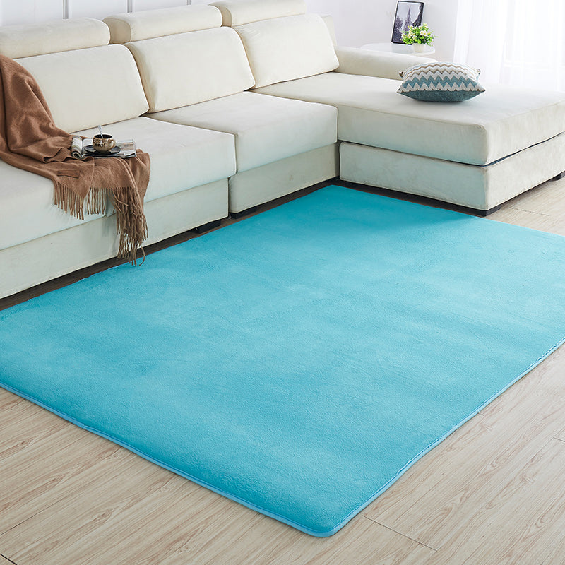 Multi-Color Sitting Room Rug Simplicity Plain Carpet Synthetics Pet Friendly Washable Anti-Slip Backing Rug