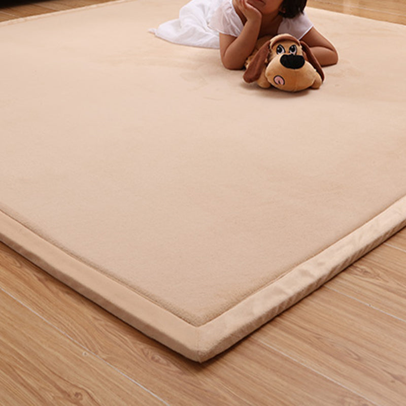 Simple Tatami Rug Multi Color Solid Color Carpet Faux Fur Pet Friendly Non-Slip Machine Washable Indoor Rug