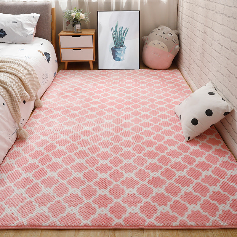 Moderne Nachtt Teppich Multi-Farben Quatrefoil Druck Teppich Polyester Nicht-Schlupf-Rückenwaschabierfreundlicher Bereich Teppich