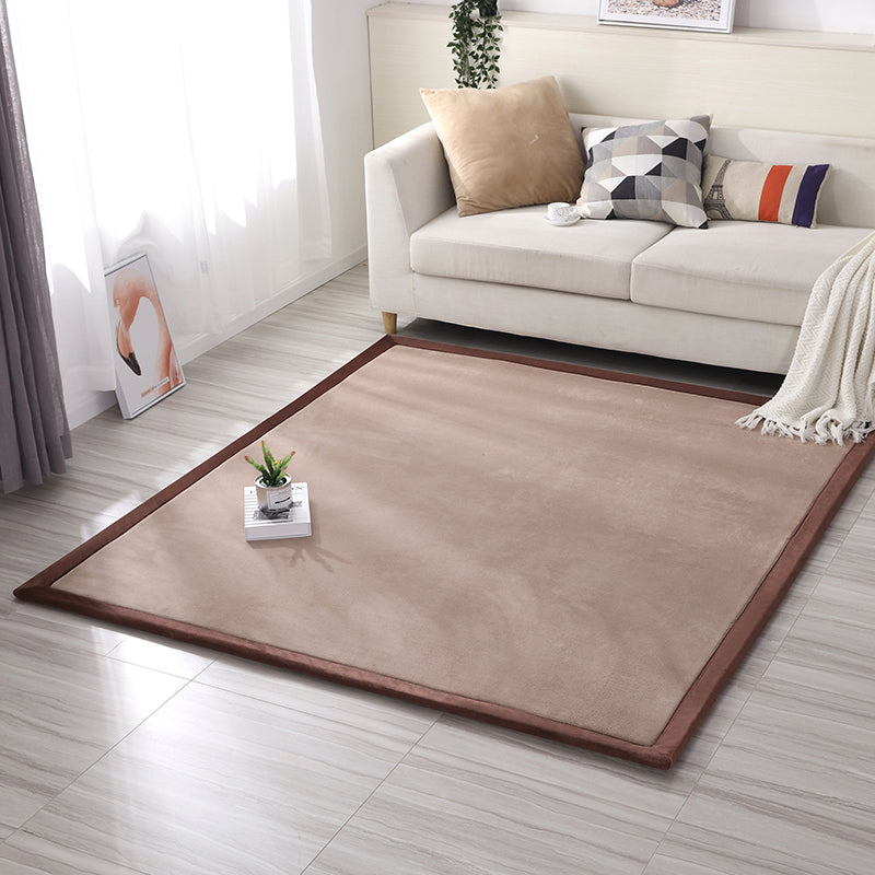 Mehrfachfarbener Wohnzimmer Teppich minimalistischer Ebenen-Teppich Polypropylen nicht rutscher Haustier-freundlicher Teppich mit Rand