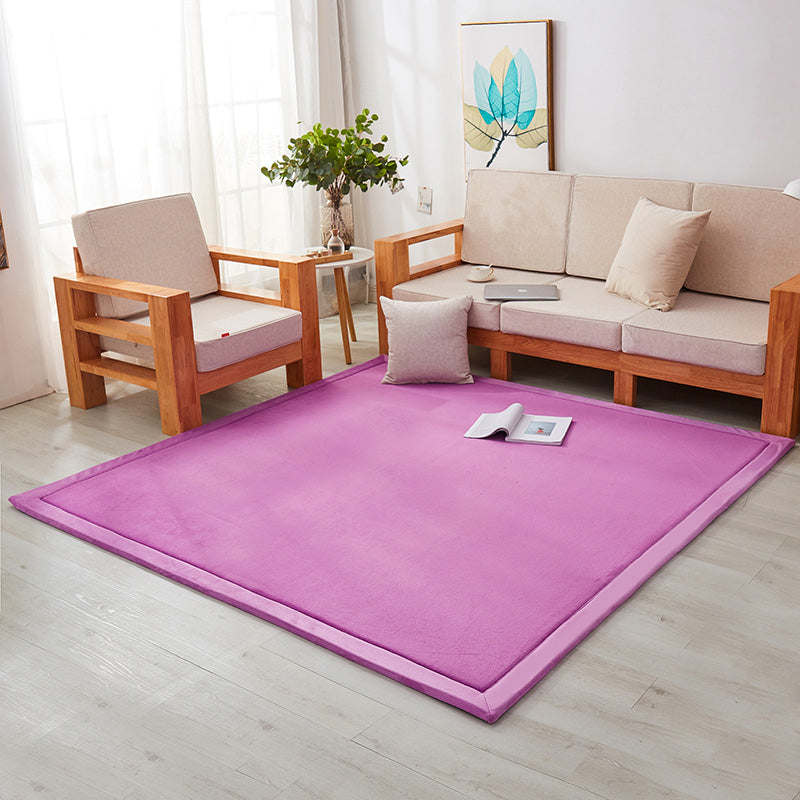 Mehrfachfarbener Wohnzimmer Teppich minimalistischer Ebenen-Teppich Polypropylen nicht rutscher Haustier-freundlicher Teppich mit Rand