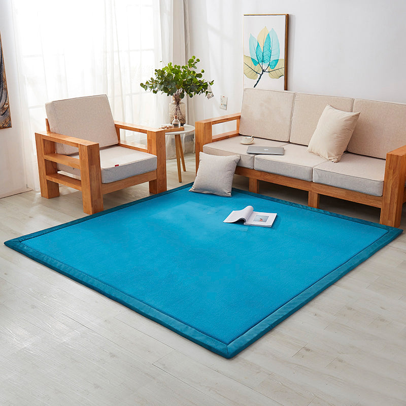 Mehrfachfarbener Wohnzimmer Teppich minimalistischer Ebenen-Teppich Polypropylen nicht rutscher Haustier-freundlicher Teppich mit Rand