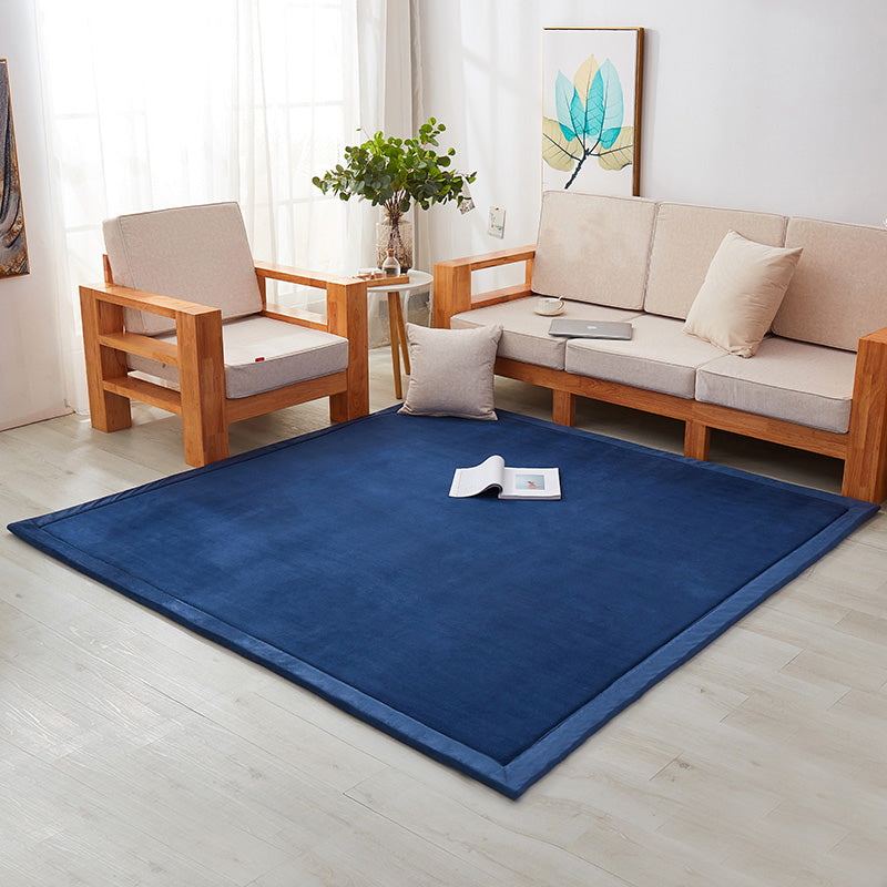Mehrfachfarbener Wohnzimmer Teppich minimalistischer Ebenen-Teppich Polypropylen nicht rutscher Haustier-freundlicher Teppich mit Rand