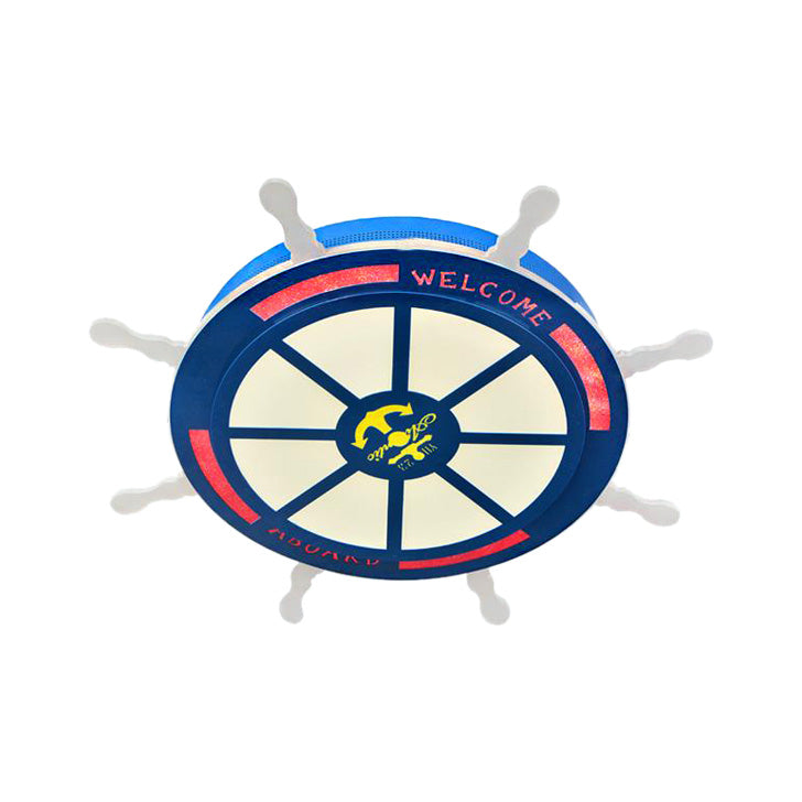 LED-Schlafzimmer-Unterputzleuchte, Cartoon-stilvolle, blau/rosa Unterputzbeleuchtung mit Ruder-Acrylschirm