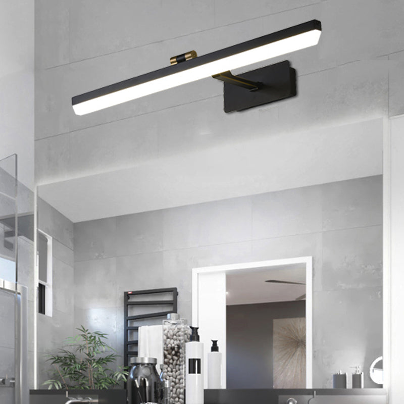 Lampada scontata nera in metallo LED LED allungato a parete tradizionale Vanity Light, 17 "/38" /22.5 "di larghezza