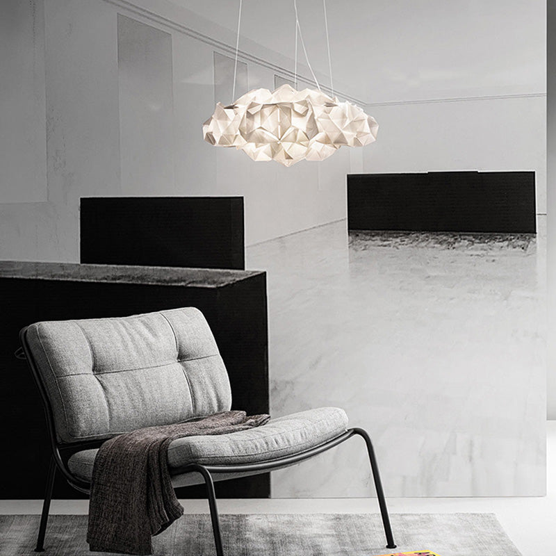 Lampada lampadario geometrica oro/trasparente modernismo acrilico a 4 luci lampada a sospensione