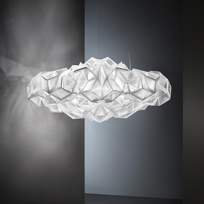 Lampada lampadario geometrica oro/trasparente modernismo acrilico a 4 luci lampada a sospensione