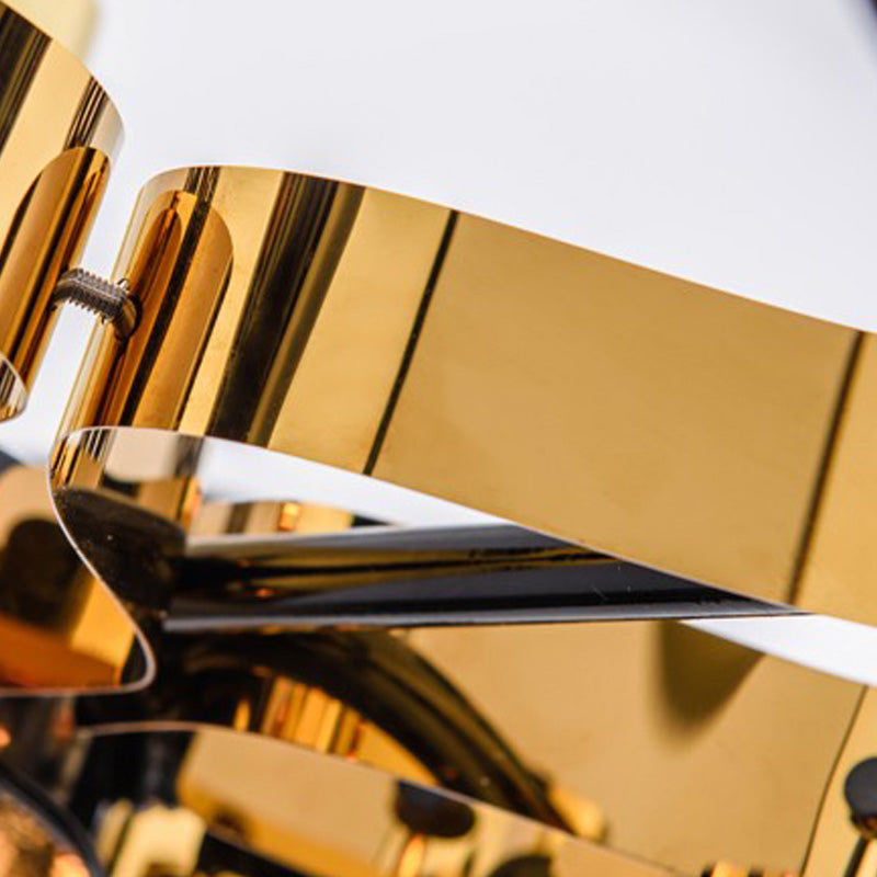 Retro zandloper kroonluchter hanglamp metaal 16 lichten hangend plafondlicht in zwart