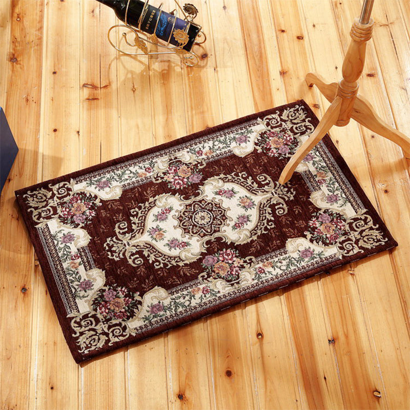 Classy Victoria Area Rug Multi-Color Flower Rug Pet Friendly Washable Anti-Slip Backing Carpet for Door