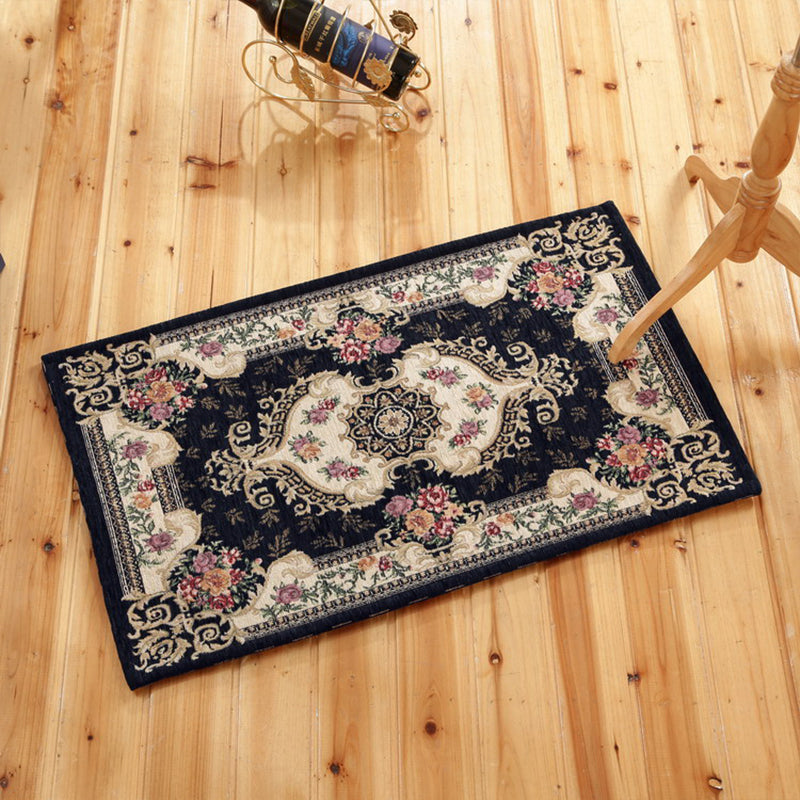 Classy Victoria Area Rug Multi-Color Flower Rug Pet Friendly Washable Anti-Slip Backing Carpet for Door