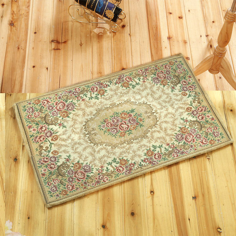 Classy Victoria Area Rug Multi-Color Flower Rug Pet Friendly Washable Anti-Slip Backing Carpet for Door