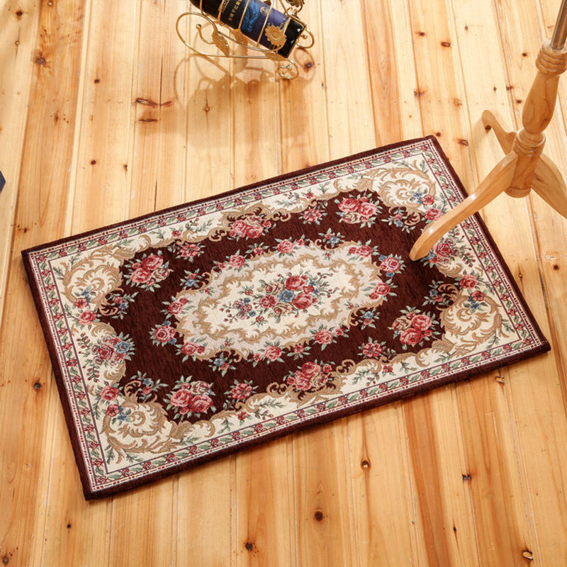 Classy Victoria Area Rug Multi-Color Flower Rug Pet Friendly Washable Anti-Slip Backing Carpet for Door