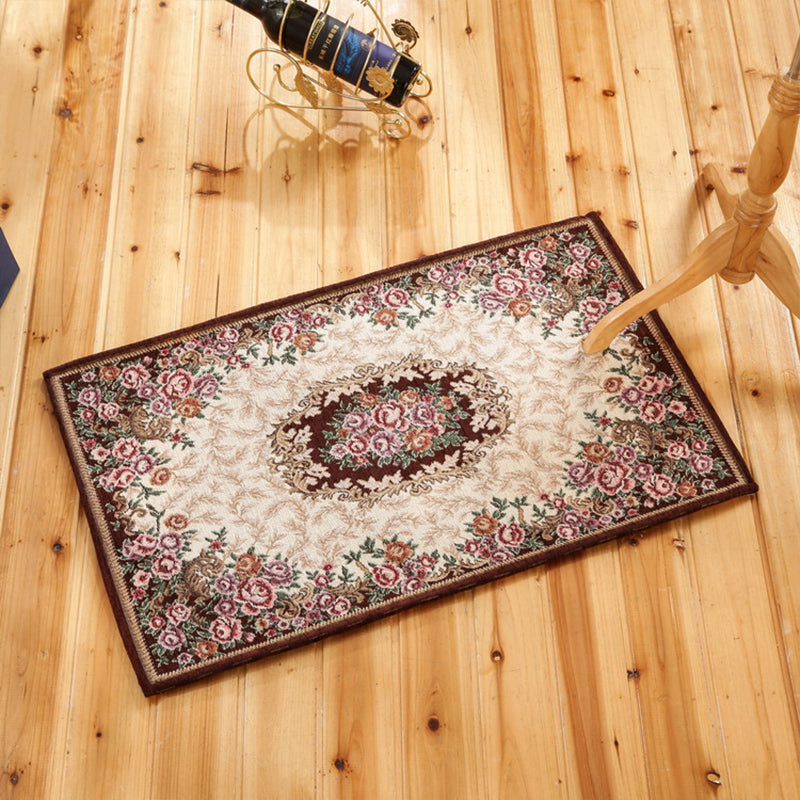 Classy Victoria Area Rug Multi-Color Flower Rug Pet Friendly Washable Anti-Slip Backing Carpet for Door