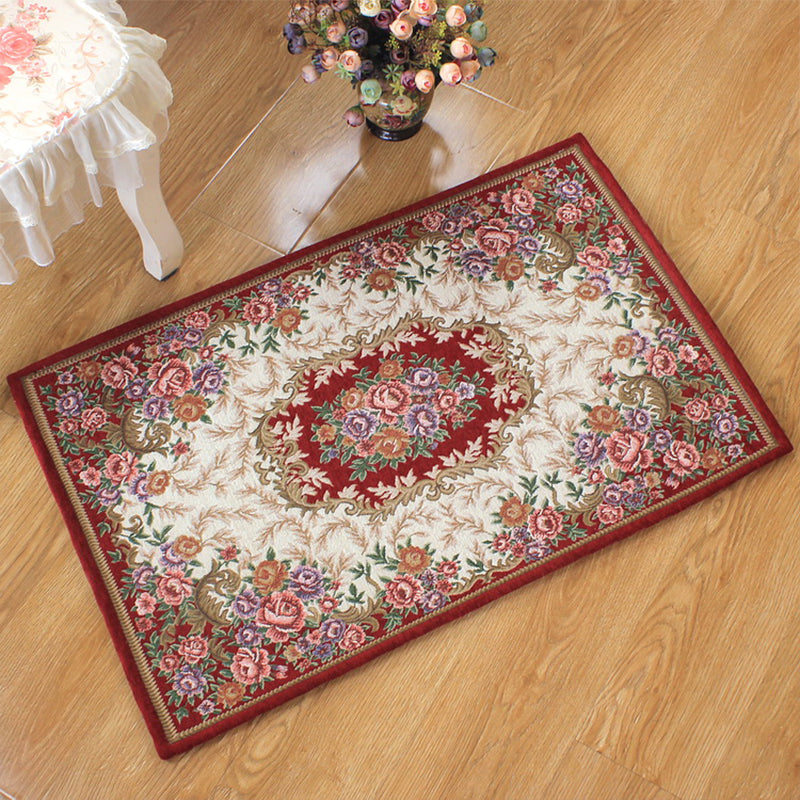 Classy Victoria Area Rug Multi-Color Flower Rug Pet Friendly Washable Anti-Slip Backing Carpet for Door