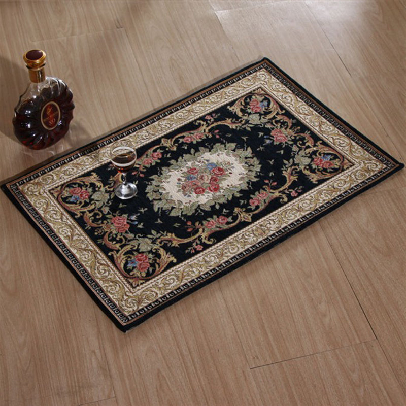 Classy Victoria Area Rug Multi-Color Flower Rug Pet Friendly Washable Anti-Slip Backing Carpet for Door