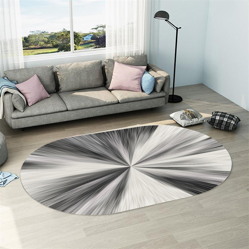 Postmodern Geometric Abstract Rug Multi Colored Polyester Rug Washable Anti-Slip Backing Pet Friendly Rug for Decoration