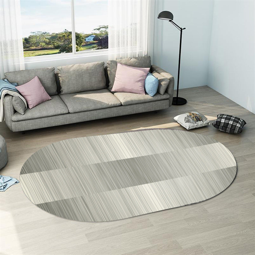 Postmoderner geometrischer abstrakter Teppich, mehrfarbiger Polyester-Teppich, waschbar, rutschfeste Unterseite, haustierfreundlicher Teppich zur Dekoration