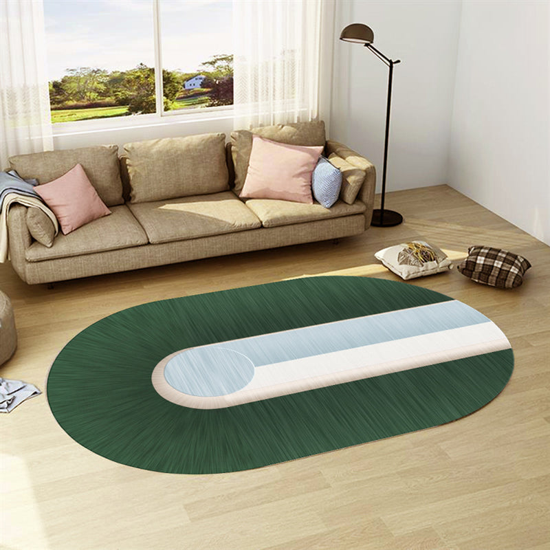 Postmoderner geometrischer abstrakter Teppich, mehrfarbiger Polyester-Teppich, waschbar, rutschfeste Unterseite, haustierfreundlicher Teppich zur Dekoration
