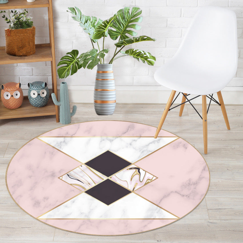 Multicolor Lounge Rug Mid-Century Abstract Pattern Carpet Synthetics Pet Friendly Washable Non-Slip Backing Rug