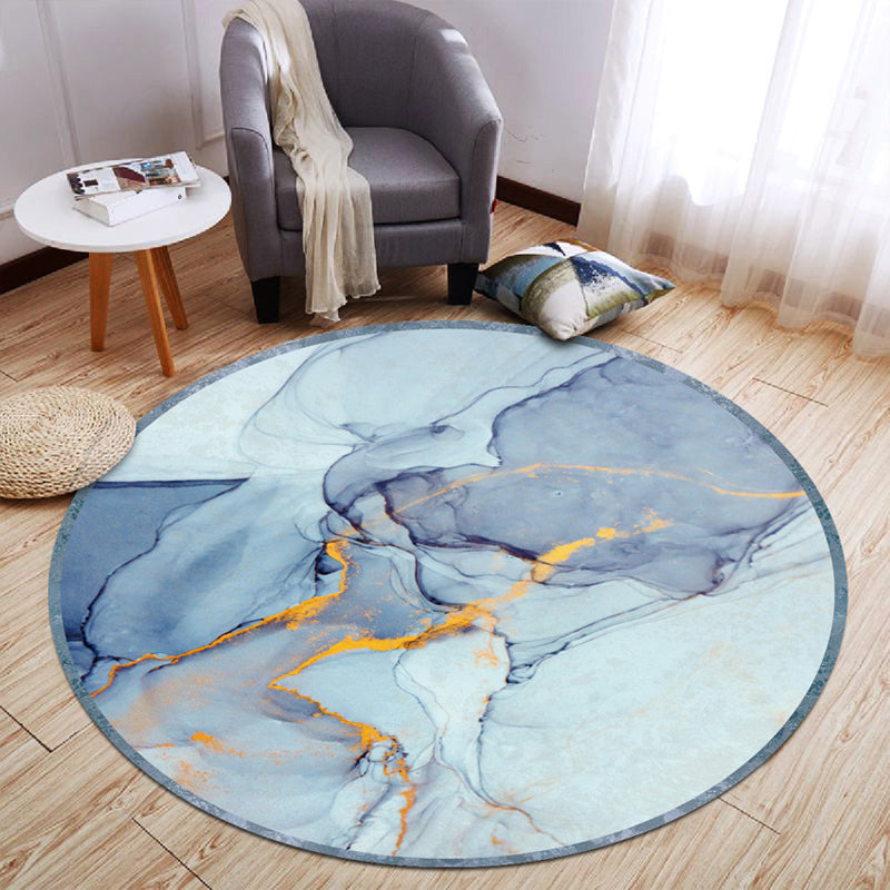 Multicolor Lounge Rug Mid-Century Abstract Pattern Carpet Synthetics Pet Friendly Washable Non-Slip Backing Rug