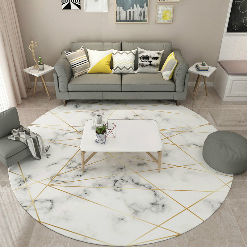 Eco-Friendly Postmodern Rug Multi Color Marble Surface Carpet Anti-Slip Backing Stain Resistant Pet Friendly Rug for Home Decor