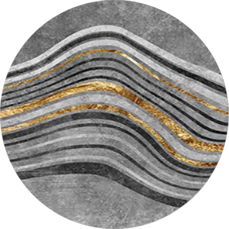 Glam Marble Look Rug Multi-Colored Mid Century Carpet Polypropylene Washable Non-Slip Pet Friendly Rug for Home