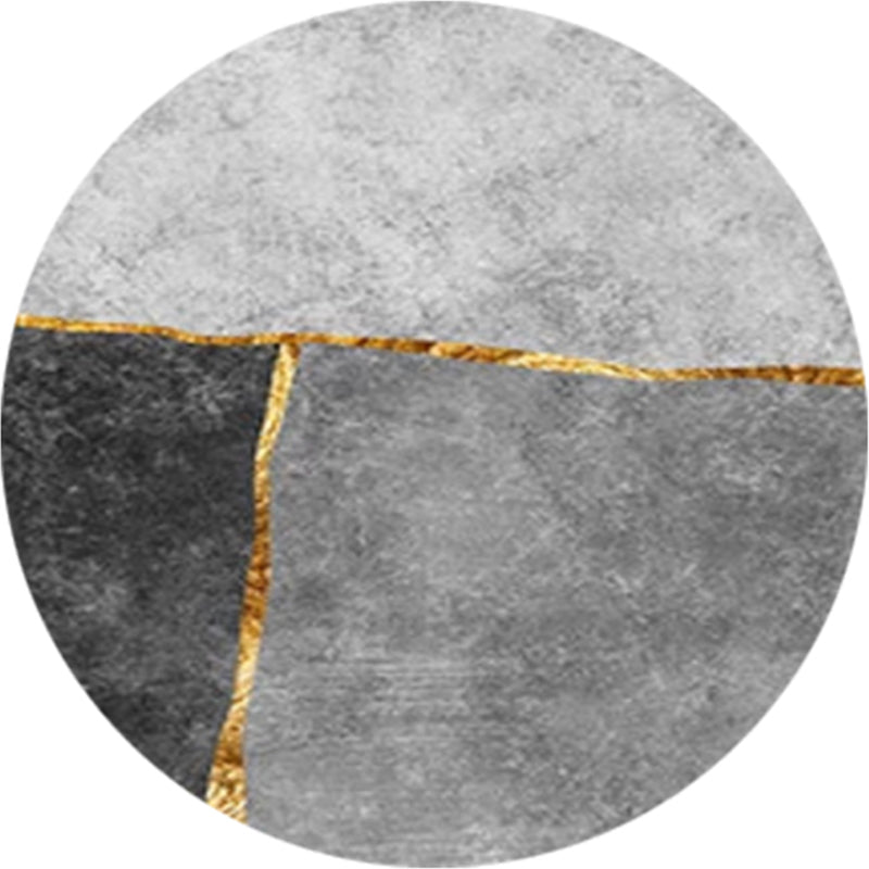 Glam Marble Look Rug Multi-Colored Mid Century Carpet Polypropylene Washable Non-Slip Pet Friendly Rug for Home