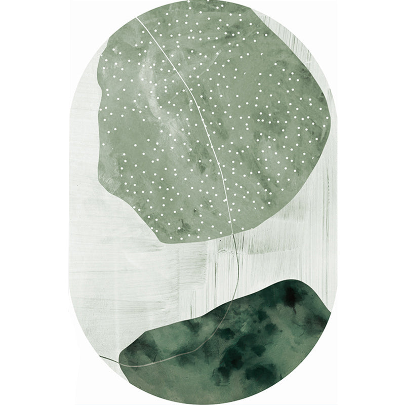 Nordic Bedside Rug Multicolor Abstract Colorblock Rug Polyester Anti-Slip Backing Pet Friendly Washable Indoor Rug