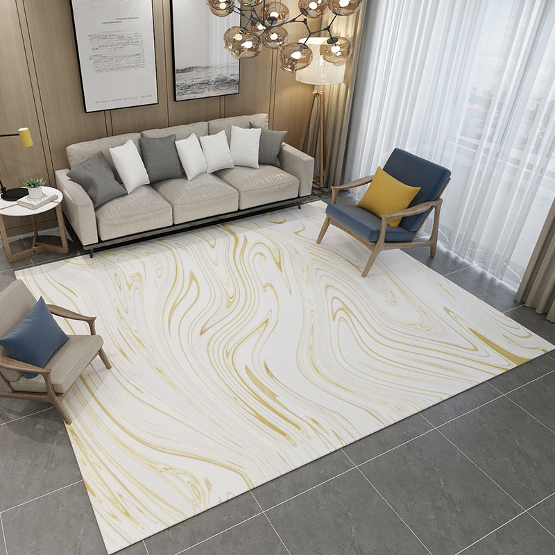 Luxe Postmodern Rug Multi-Color Flows Pattern Rug Stain Resistant Machine Washable Anti-Slip Backing Rug for Lounge