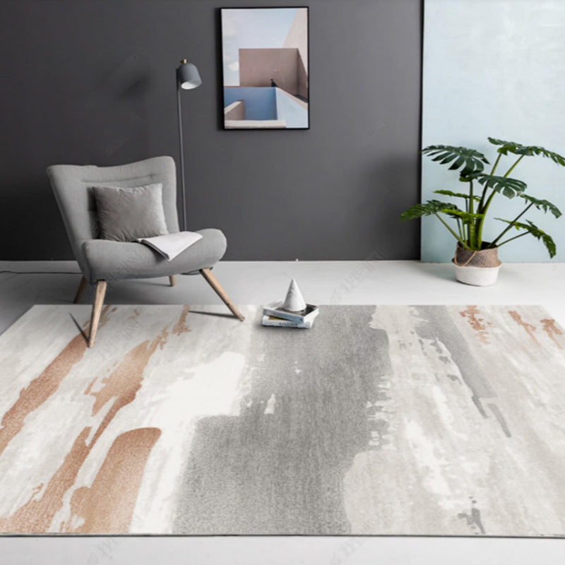 Multi Color Contemporary Rug Synthetics Abstract Geometry Carpet Non-Slip Stain Resistant Washable Rug for Sitting Room