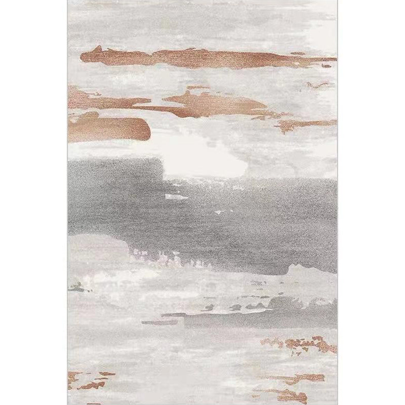 Multi Color Contemporary Rug Synthetics Abstract Geometry Carpet Non-Slip Stain Resistant Washable Rug for Sitting Room