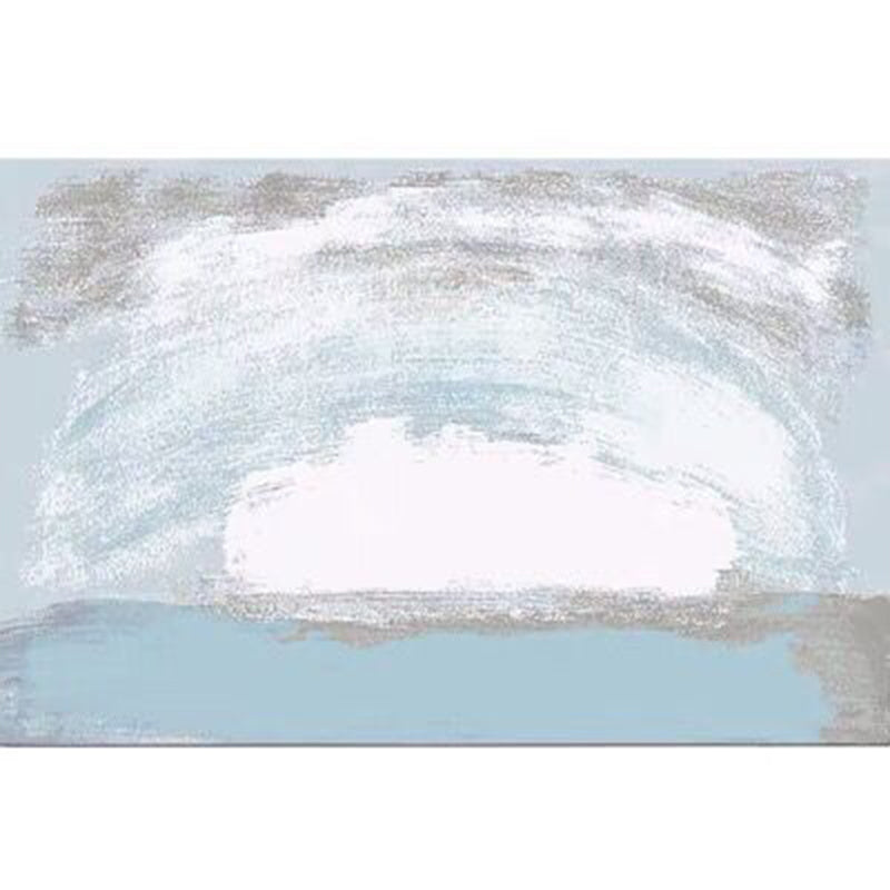 Minimalist Abstract Art Rug Multi Colored Polypropylene Rug Washable Stain Resistant Non-Slip Carpet for Living Room