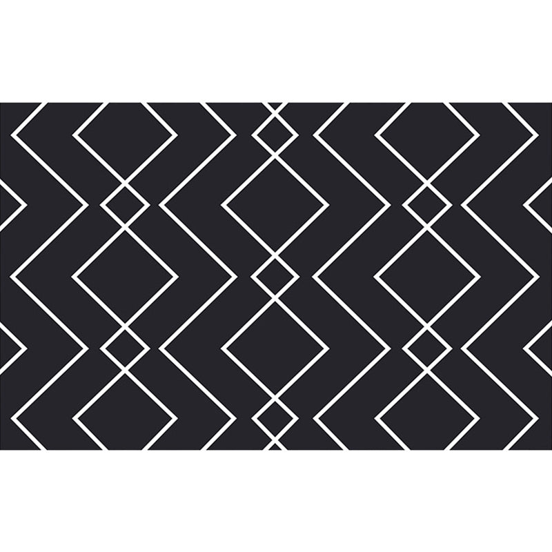 Postmodern Lounge Area Rug Multi-Colored Geometric Carpet Polyester Washable Stain Resistant Anti-Slip Rug