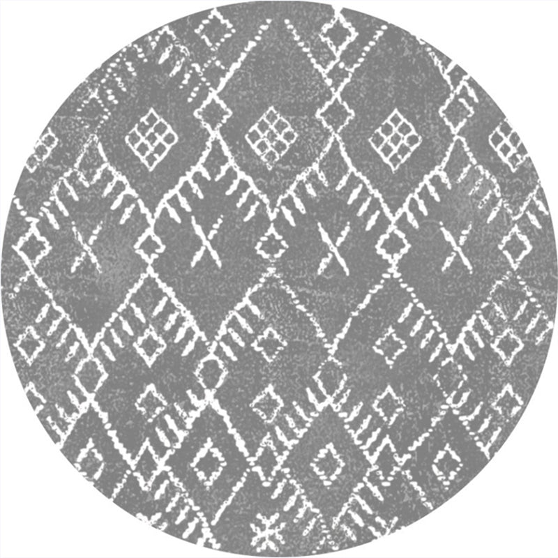 Moroccan Abstract Indoor Rug Multicolor Synthetics Carpet Non-Slip Backing Stain Resistant Pet Friendly Rug for Living Room