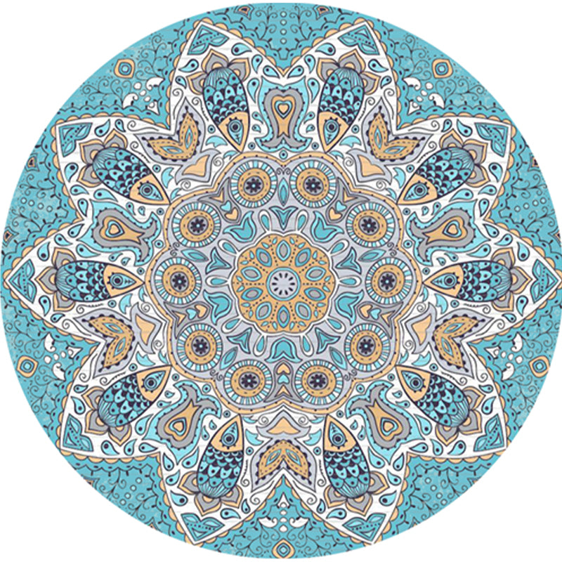 Klassiker Multi-Farben marokkanischer Teppichsynthetik Mandala Print Teppich Haustierfreundlich
