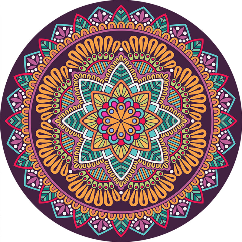 Tapis marocain exclusif tapis à fleurs tribaux multicolo